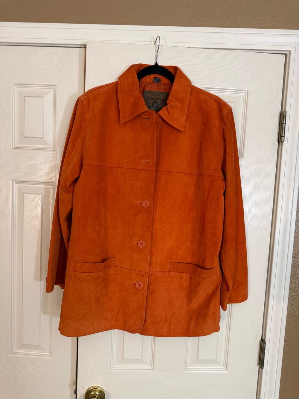 Vintage St John’s Bay Burnt Orange Suede Leather Jacket M